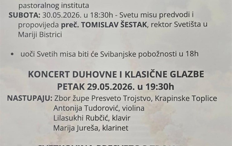 Proslava župne svetkovine Presvetog Trojstva u Krapinskim Toplicama